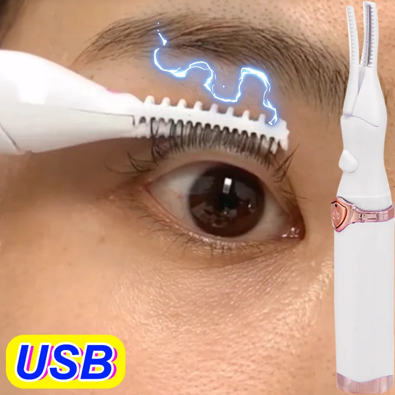 USB Electric Eyelash Curler Intelligent Temperature Control Heated Eyelashes Charging Naturally Lasting Curled Lash Makeup Tools