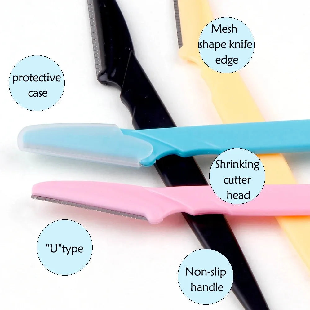 1/3/5/10Pcs Eyebrow Trimmer Face Blade Shaver Portable Eye Brow Epilation Hair Removal Safety Eyebrow Cutting Woman Makeup Tools