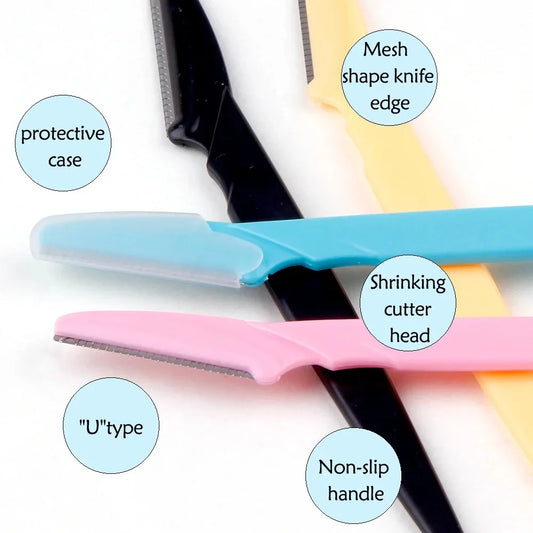 1/3/5/10Pcs Eyebrow Trimmer Face Blade Shaver Portable Eye Brow Epilation Hair Removal Safety Eyebrow Cutting Woman Makeup Tools