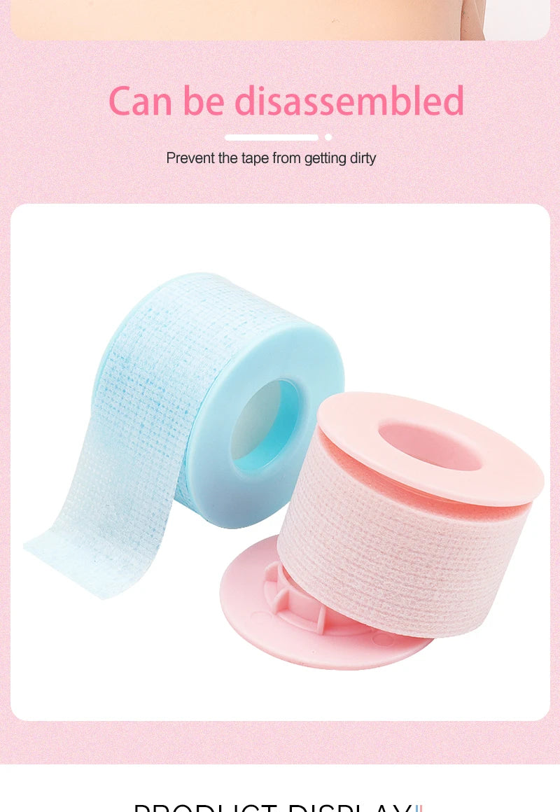 1 Pc Pink Blue Non-woven Medical Silicone Gel Tape Grafted False Lash Under Eye Pad Patch Eyelash Extension Female Makeup Tools